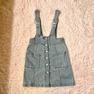 Vintage 90s Y2K Cottage Core McBling Skater Kidcore Festival Denim Overall Dress